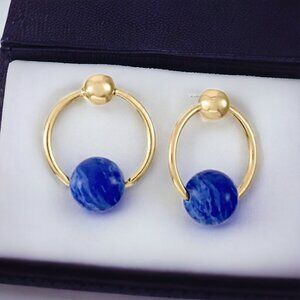 ALFANI Stone Door Knocker Earrings